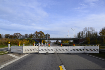 A3 Autobahn Emmerich Elten Brckeneinschub Streckenkontrolle Vollsperrung 28
