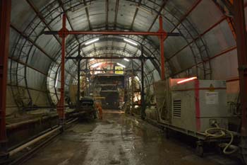 A44 Autobahntunnel in Bau Südröhre Tunnelbau bergmännische Bauweise Sprengvortrieb 31