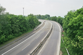 Autobahn A643 Mainz - Wiesbaden Schiersteinerbrcke 3