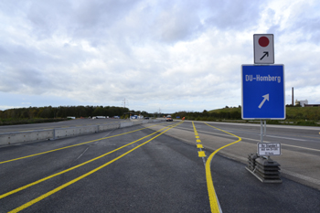 Autobahn Rheinbrücke Duisburg Neuenkamp A40 Vollsperrung Verkehrsfreigabe 26