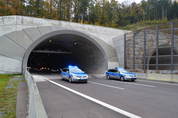 Bundesautobahn A4 Jagdbergtunnel Jena Freigabe Nordrhre Verkehrsumlegung Autobahntunnel Westportal 73